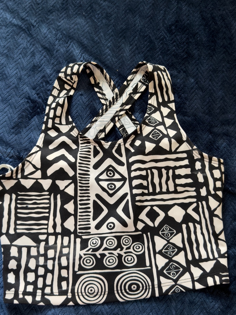 Noble U Black & White Tribal-Print Kids One-Piece